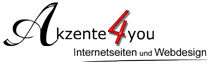 Logo von "Akzente4you" mit dem Text: "Internetseiten und Webdesign".