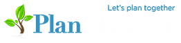 Logo with a tree sprout and text: "Let's plan together PlanMedigap".