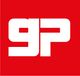 Logo con le lettere "GP" in bianco su sfondo rosso.