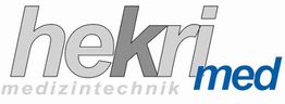 Logo mit Schriftzug "hekri med" und dem Wort "Medizintechnik" in kleinerer Schrift darunter.