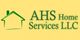 Green house logo with text "AHS Home Services LLC" on a yellow background.