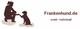 Stilisierte Person und Hund mit Text: Frankenhund.de, mobil - individuell.