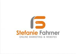 Logo von Stefanie Fahrner, Online-Marketing & Websites, in Orange und Grau auf weißem Hintergrund.