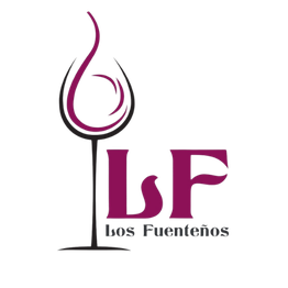 Logo con copa de vino y letras "LF Los Fuenteños".