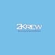 2Krew Security & Surveillance logo on blue background.