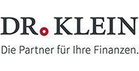 Logo von Dr. Klein mit Slogan: "Die Partner für Ihre Finanzen." auf weißem Hintergrund.