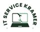 "IT Service Kramer-Logo: Laptop-Bildschirm mit Schraubenschlüssel."