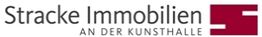 Logo von Stracke Immobilien an der Kunsthalle mit rotem Symbol rechts.