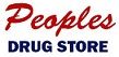 Text logo: "Peoples Drug Store" in red and blue.