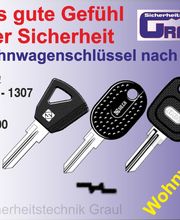 Wohnwagenschlüssel nach Code gefertigt