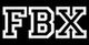 Schwarzer Hintergrund, darauf die weißen Buchstaben „FBX“ in fettgedruckter Schrift.