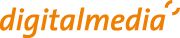 Der Text "digitalmedia" ist in kursiver, orangefarbener Schrift dargestellt.