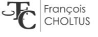 Lettrage stylisé "FC" avec texte "François CHOLTUS" à droite.
