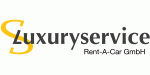 Logo mit Schriftzug "Luxuryservice Rent-A-Car GmbH" in Schwarz und Orange.