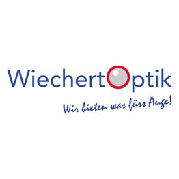 Logo von Wiechert Optik mit dem Slogan: "Wir bieten was fürs Auge!".