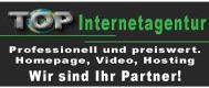 Banner mit Text: "TOP Internetagentur: Professionell, preiswert. Wir sind Ihr Partner!"