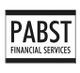 Schild mit dem Text "PABST FINANCIAL SERVICES" in Schwarz-Weiß.