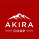 Red logo with white mountain and "AKIRA CORP" text.