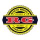 Logo of RG Quality Moving & Storage, LLC with a yellow gear design and red letters.