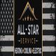 All-Star Service logo with heating, cooling, electric text, and U.S. flag motifs on the sides.