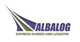 Logo von Albalog mit Schriftzug: "Express Kurier und Logistik".