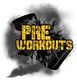 "Pre Workouts text over a black and yellow cracked background."