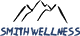Silhouette of a person in lotus position above "Smith Wellness" text in dark blue.
