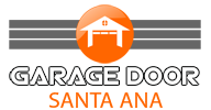 Logo of Garage Door Santa Ana with a house icon on an orange circle.