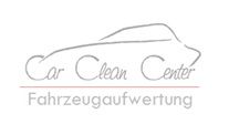 Logo des Car Clean Centers mit Schriftzug "Fahrzeugaufwertung" und stilisierter Autoumrandung.