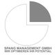 Kreisdiagramm mit Logo "Spang Management GmbH" und Text "Wir optimieren Ihr Potential".