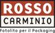 Logo "Rosso Carminio" con testo: "Fotolito per il Packaging" su sfondo bianco e rosso.