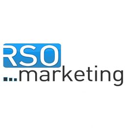 Logo mit der Aufschrift "RSO ...marketing" in Blau und Schwarz auf weißem Hintergrund.