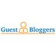 Logo with text "Guest Bloggers" and an abstract figure in orange and blue.