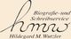 Logo mit eleganter Schrift: "Biografie- und Schreibservice Hildegard M. Wutzler".