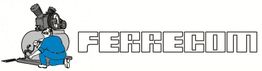 Hombre reparando máquina con texto "FERRECOM".