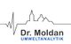 Logo mit Skyline und Text "Dr. Moldan Umweltanalytik" darunter.
