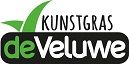 Logo met tekst "Kunstgras de Veluwe" en een groene grasgrafiek.