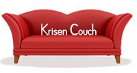 Rote Couch mit der Aufschrift "Krisen Couch".