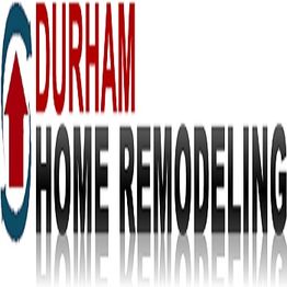 Logo of Durham Home Remodeling with a red up-arrow inside a blue circle.