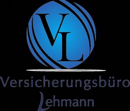 Logo des Versicherungsbüros Lehmann mit blauer Kugel und den Buchstaben VL.