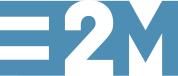 Blue logo with white text reading "E2M".