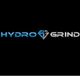 "Logo: 'HYDRO GRIND' in blue and gray with a diamond shape in the center on a black background."