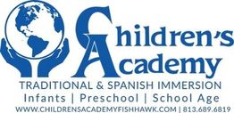 Children's Academy logo with text on programs and website.