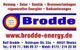 Broddes Werbeanzeige für Heizungs- und Sanitärdienstleistungen, inklusive Kontaktinformationen.