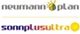 Textlogos „neumannplan“ und „sonnplusultra“ mit Sonne- und Bienen-Illustrationen.