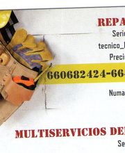 Bolsa de herramientas y datos de contacto de servicio de multihogar "REPACAL S.L." en Toledo.