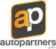 Logo von "autopartners gmbh" mit den Buchstaben "ap" auf dunklem Hintergrund.