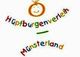 Buntes Logo mit Schriftzug "Hüpfburgenverleih Münsterland" und gezeichnetem Gesicht oben.