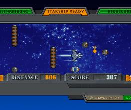 InGame Screen des Flashgames Starship Operation Dark Matter