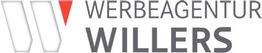 Logo der Werbeagentur Willers mit stilisiertem W und rotem Dreieck.